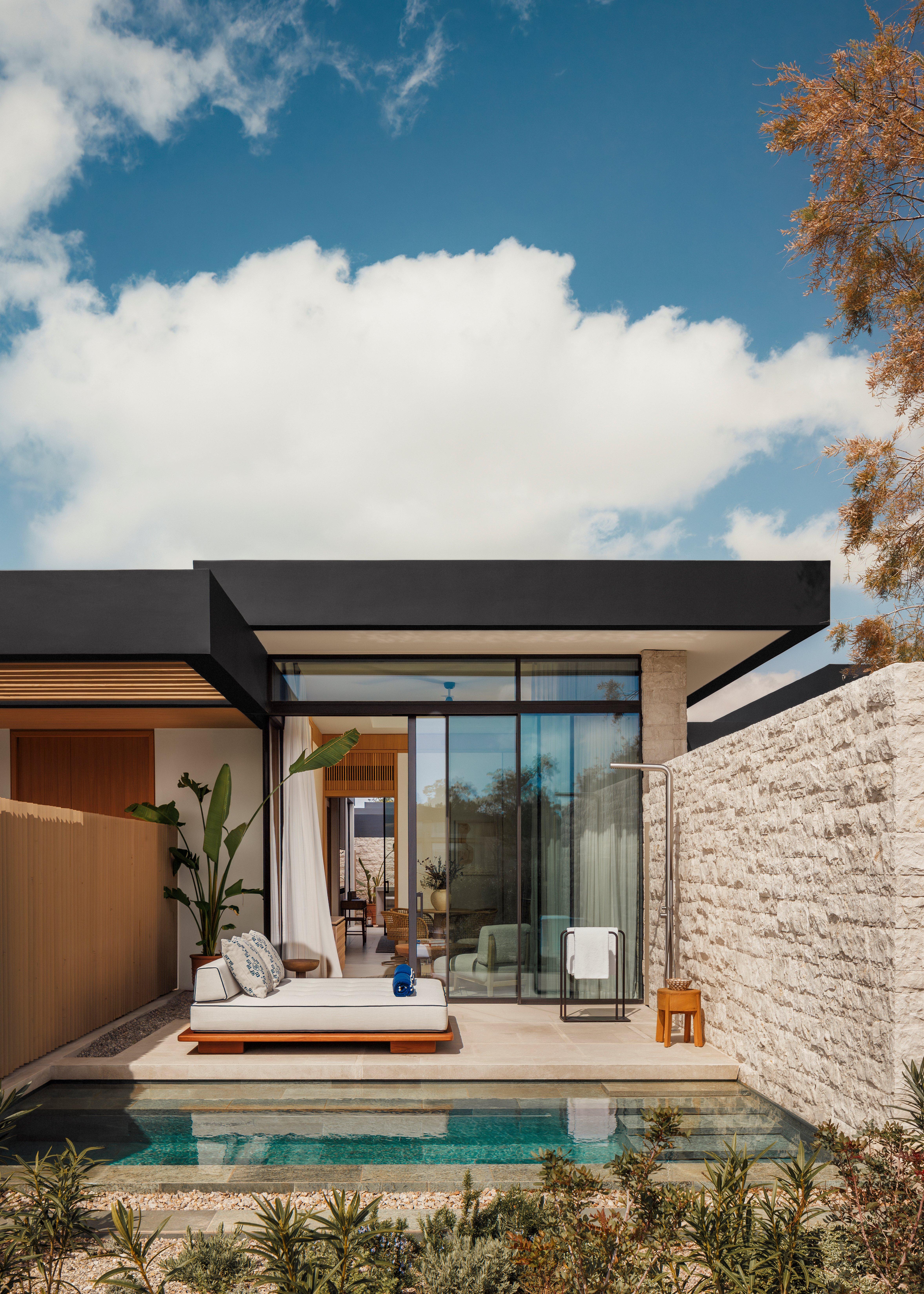 Twin pool terrace